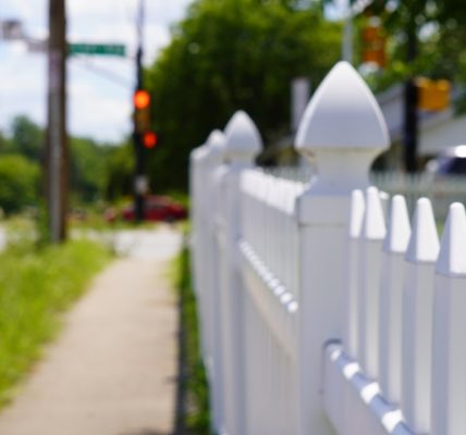 Photo white picket fence