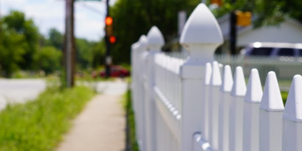 Photo white picket fence